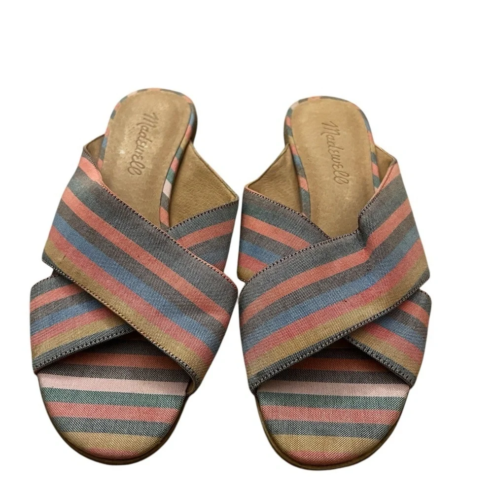 Madewell Women's Striped Sandals - Multicolor